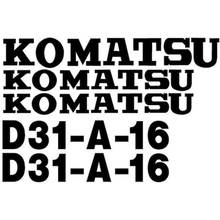 Aftermarket Decal Set KOMD31A-16DECALSET